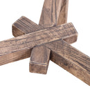 Chicago Recycled Timber Round Stool-Dovetailed &amp; Doublestitched