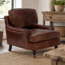 Chiswick Vintage Leather Armchair-Dovetailed &amp; Doublestitched