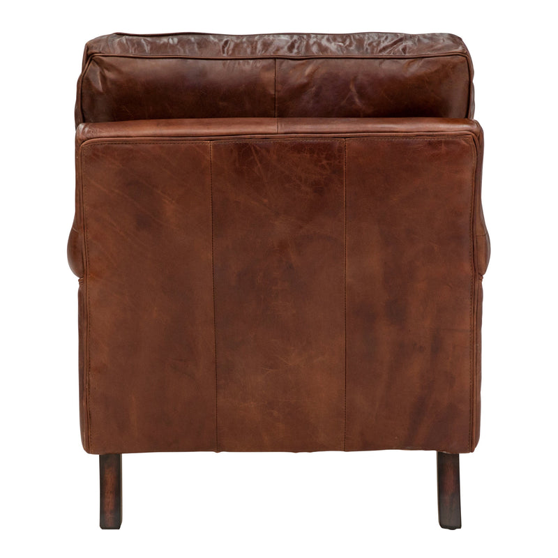 Chiswick Vintage Leather Armchair-Dovetailed &amp; Doublestitched