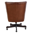 Churchill Brown Leather Desk Chair-Dovetailed &amp; Doublestitched