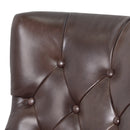 Churchill Dark Chocolate Leather Desk Chair-Dovetailed &amp; Doublestitched