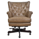 Churchill Nutmeg Brown Leather Desk Chair-Dovetailed &amp; Doublestitched