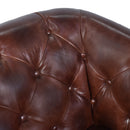 Churchill Vintage Leather Swivel Chair-Dovetailed &amp; Doublestitched