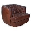 Churchill Vintage Leather Swivel Chair-Dovetailed &amp; Doublestitched