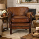 Clarence Professor Antique Leather Armchair-Dovetailed &amp; Doublestitched