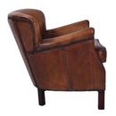 Clarence Professor Antique Leather Armchair-Dovetailed &amp; Doublestitched