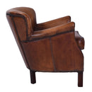 Clarence Professor Antique Leather Armchair-Dovetailed &amp; Doublestitched