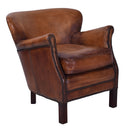 Clarence Professor Antique Leather Armchair-Dovetailed &amp; Doublestitched