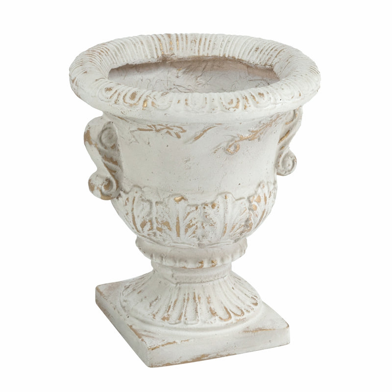 Classical White Urn Planter-Dovetailed &amp; Doublestitched