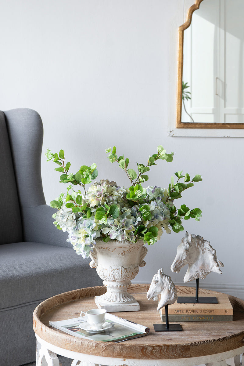 Classical White Urn Planter-Dovetailed &amp; Doublestitched