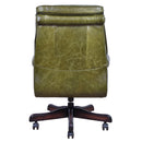 Columbus British Green Leather Chesterfield Desk Chair-Dovetailed &amp; Doublestitched