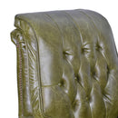 Columbus British Green Leather Chesterfield Desk Chair-Dovetailed &amp; Doublestitched