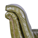 Columbus British Green Leather Chesterfield Desk Chair-Dovetailed &amp; Doublestitched