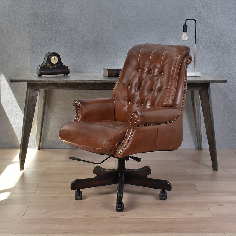 Office Chair Second Hand Retro Swivel Chair Columbus Leather