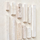 Column Timber Wall Art 62x62 - White on White-Dovetailed &amp; Doublestitched