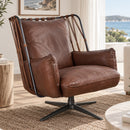 Coventry Vintage Leather Swivel Chair