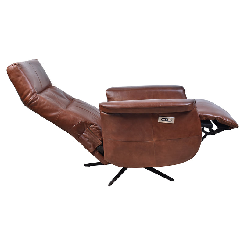 Morris Vintage Leather Electric Recliner Chair