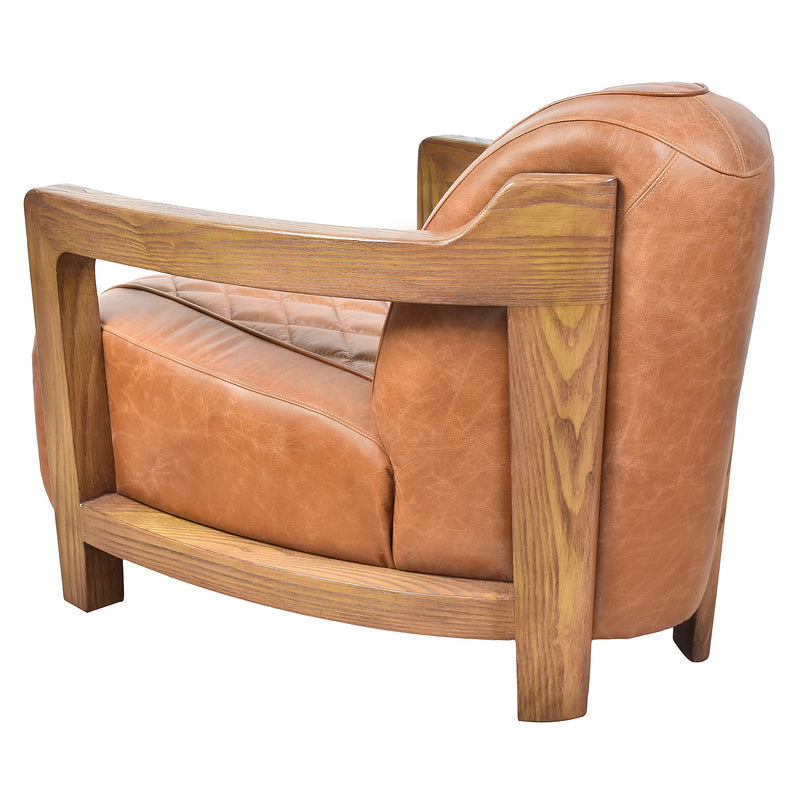 Concorde Chestnut Leather Armchair