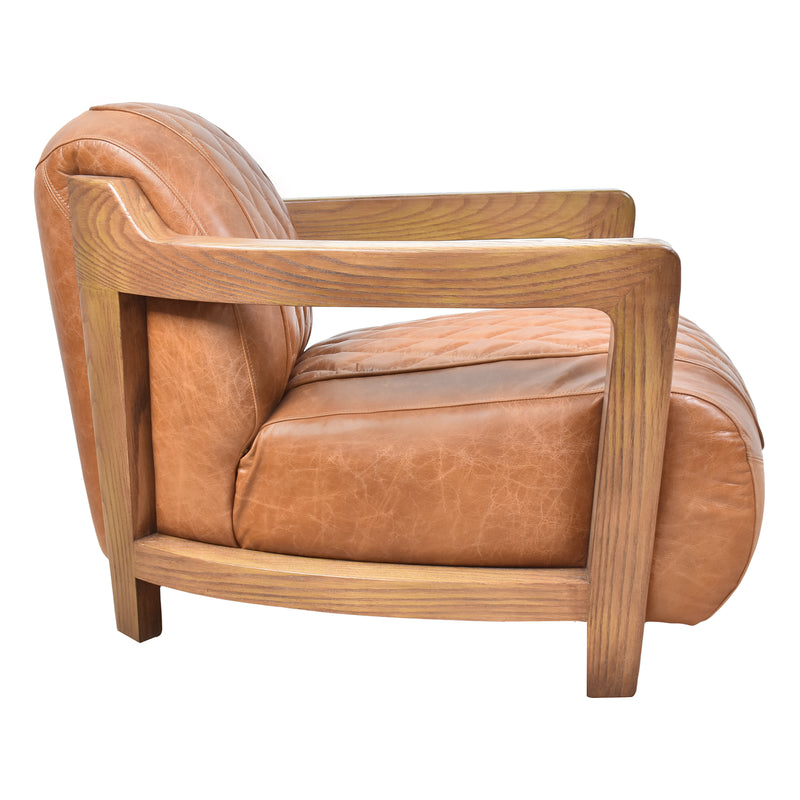 Concorde Chestnut Leather Armchair