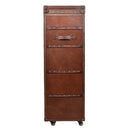 Callahan Vintage Leather Bar Cart