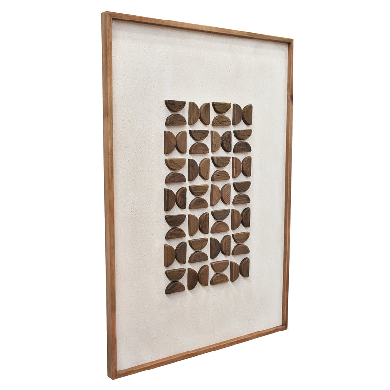 Flipped Timber Wall Art 82x122 - Brown on White