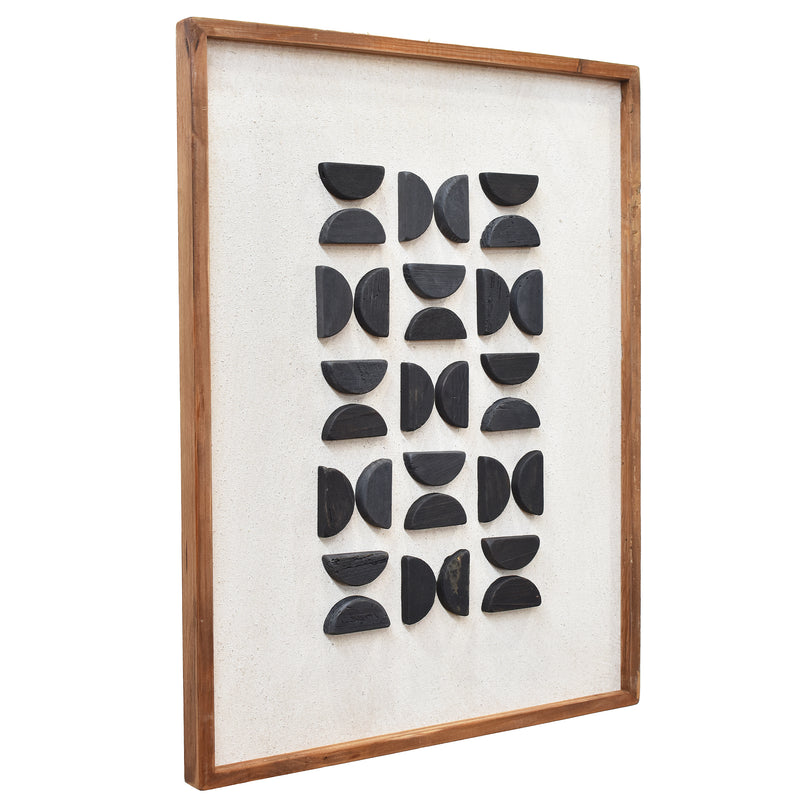 Flipped Timber Wall Art 62x82 - Bold Black on White