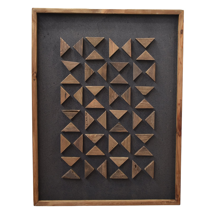 Flipped Timber Wall Art 62x82 - Brown on Black