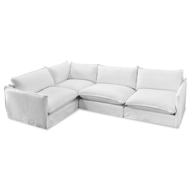 Southport Sectional Slip Cover Sofa in Cloud