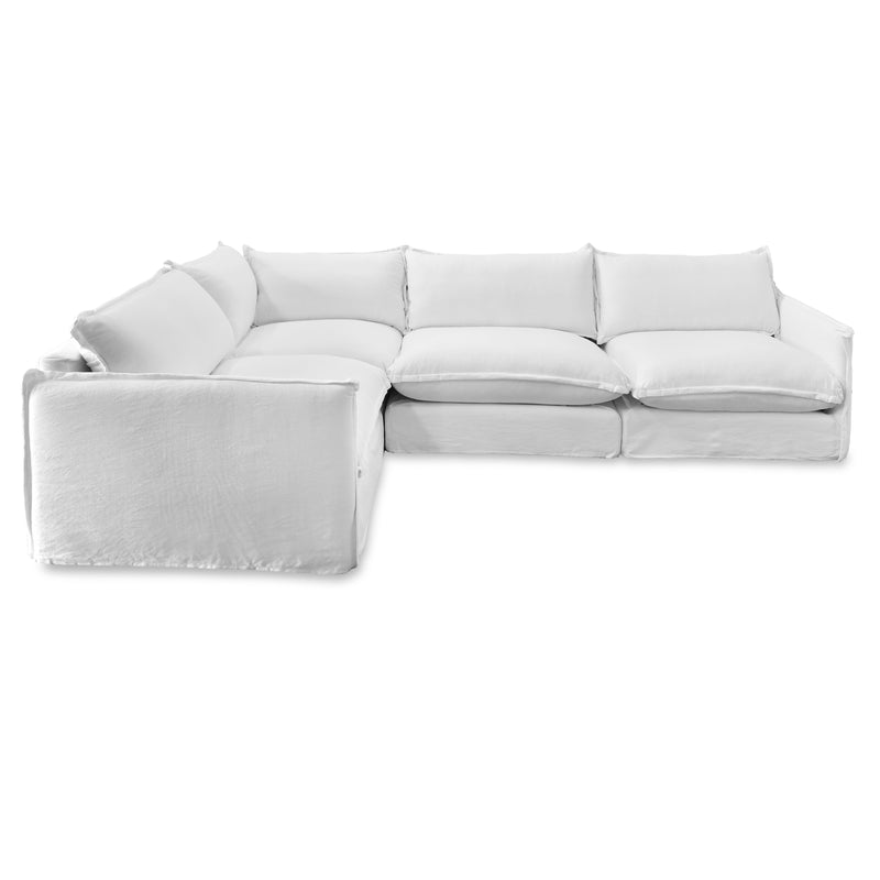 Southport Sectional Slip Cover Sofa in Cloud