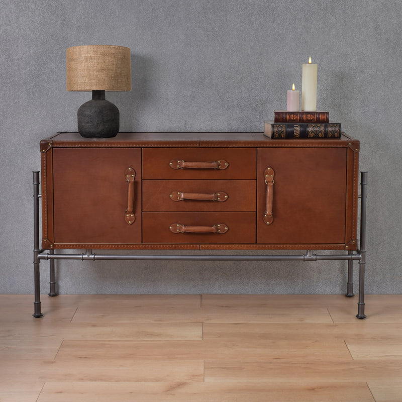 Carter Vintage Leather Buffet