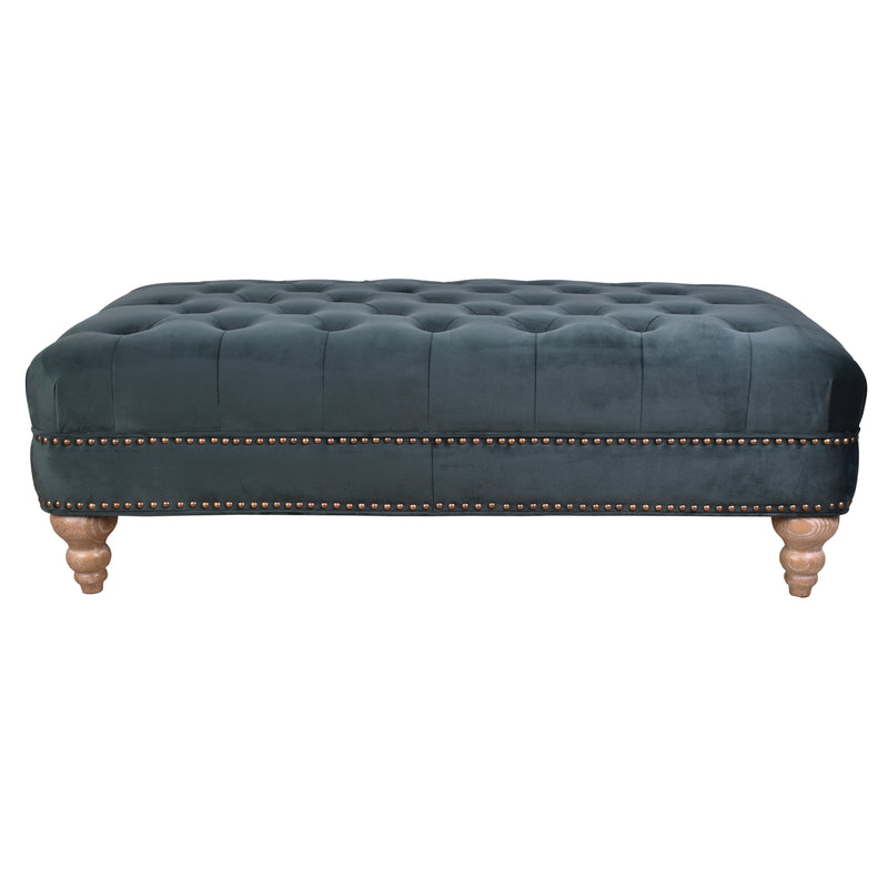 Libera Green Velvet Chesterfield Coffee Table