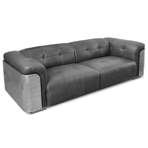 Ace Leather 3 Seater Sofa