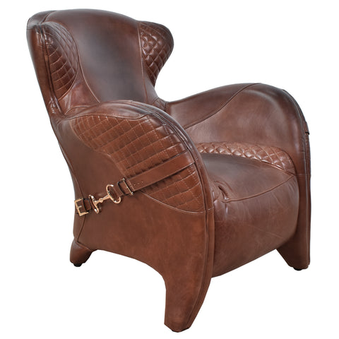 Stallion Vintage Leather Saddle Armchair