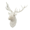 Darby Deer Head Wall Accent White-Dovetailed &amp; Doublestitched