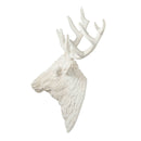 Darby Deer Head Wall Accent White-Dovetailed &amp; Doublestitched