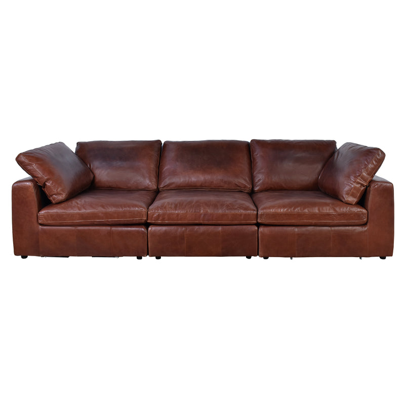 Darlington Vintage Leather Modular Sofa-Dovetailed &amp; Doublestitched