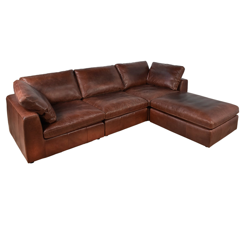 Darlington Vintage Leather Modular Sofa-Dovetailed &amp; Doublestitched