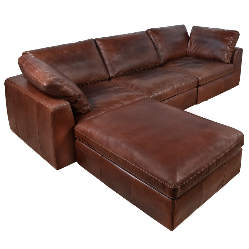 Darlington Vintage Leather Modular Sofa-Dovetailed &amp; Doublestitched