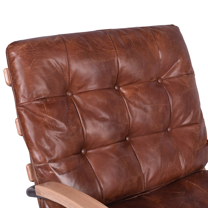 Dorset Vintage Leather Armchair-Dovetailed &amp; Doublestitched