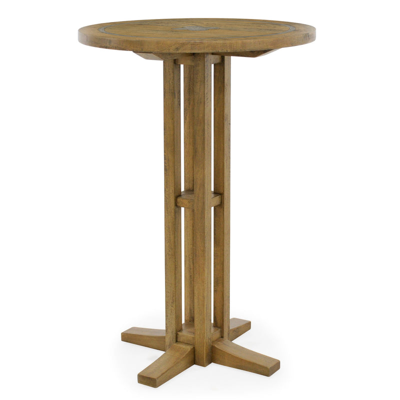 Dublin Round Bar Table W/Vanburg Base in Bosquet-Dovetailed &amp; Doublestitched