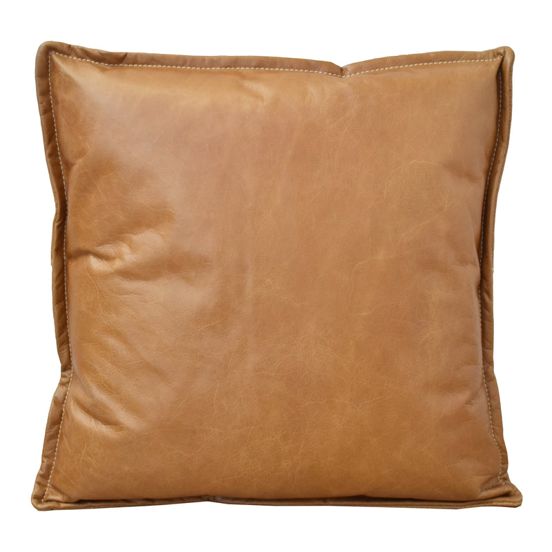 Earl Colombia Brown Leather Cushion-Dovetailed &amp; Doublestitched