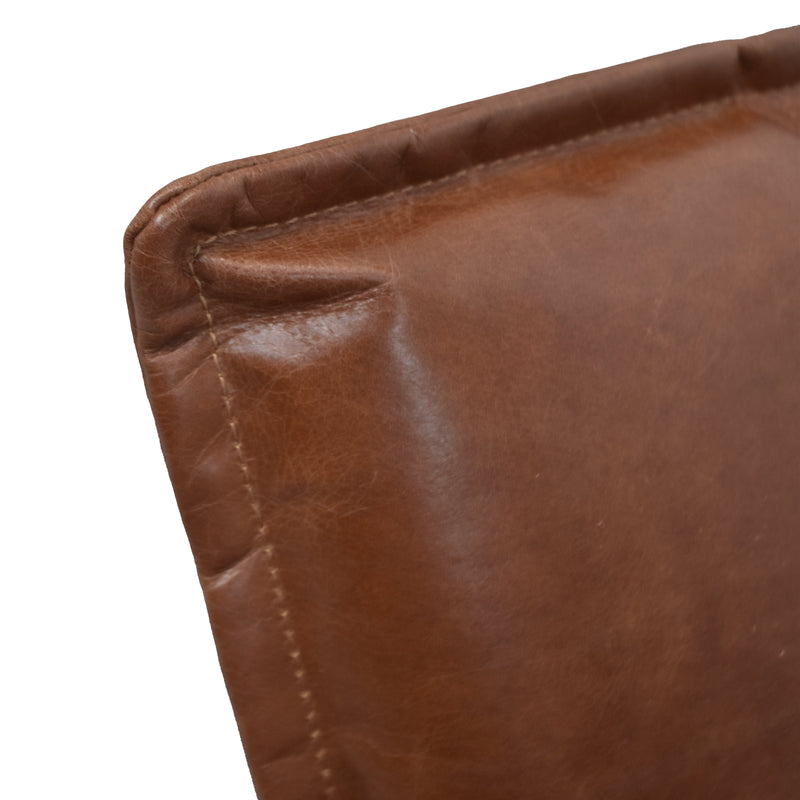 Earl Vintage Leather Cushion-Dovetailed &amp; Doublestitched