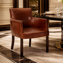 Elgin Vintage Leather Carver Chair-Dovetailed &amp; Doublestitched