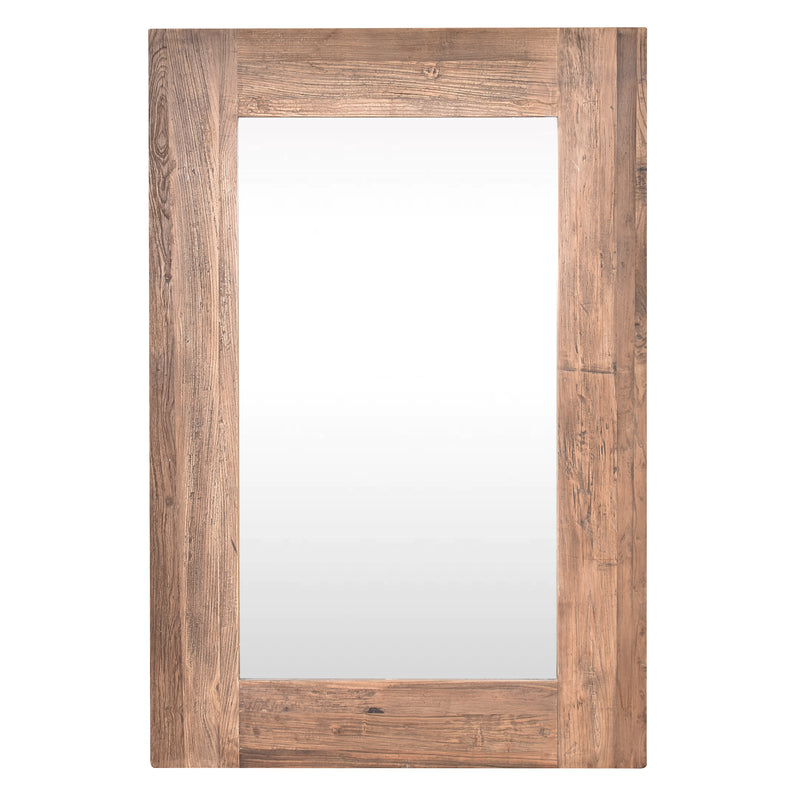 Elton Recycled Elm Timber Floor Mirror 150cm-Dovetailed &amp; Doublestitched