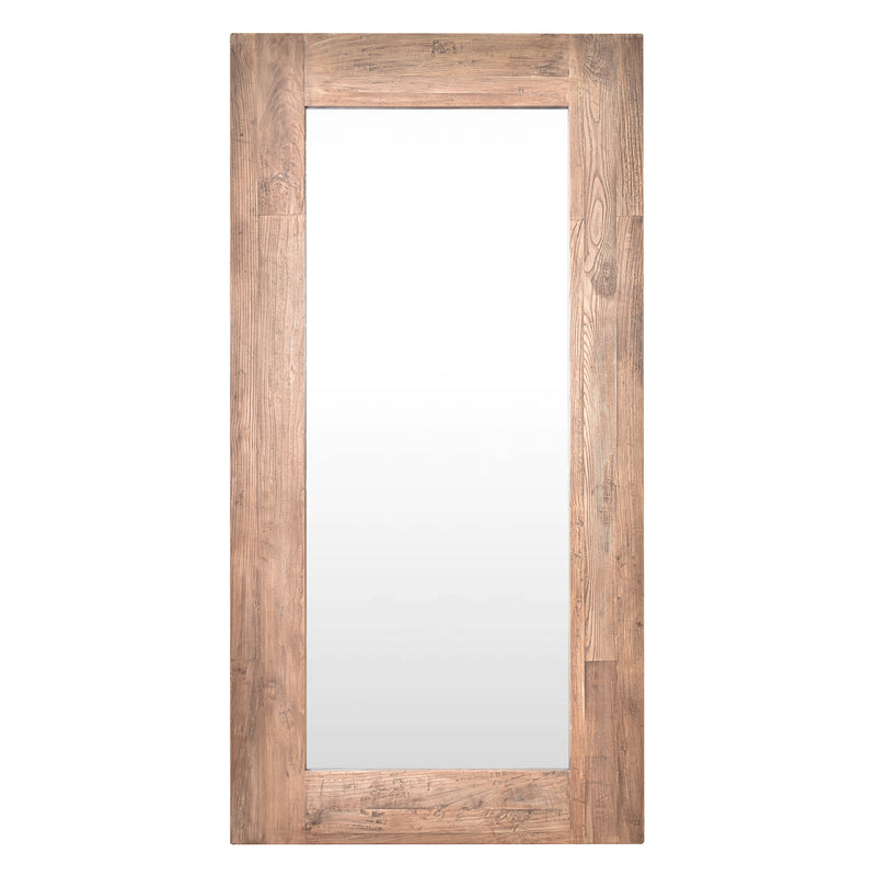 Elton Recycled Elm Timber Floor Mirror 200cm-Dovetailed &amp; Doublestitched