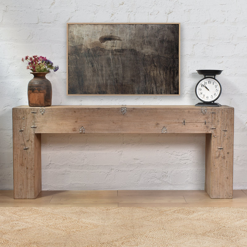 Emry Block Console-Dovetailed &amp; Doublestitched