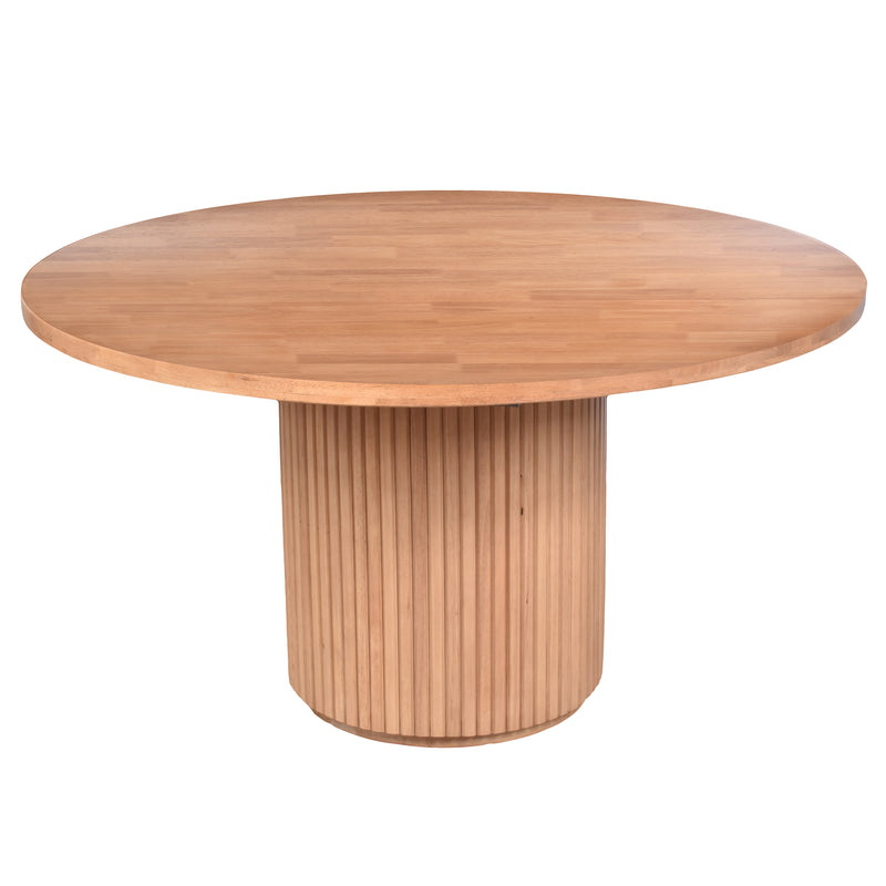 Eva 140cm Round Dining Table-Dovetailed &amp; Doublestitched