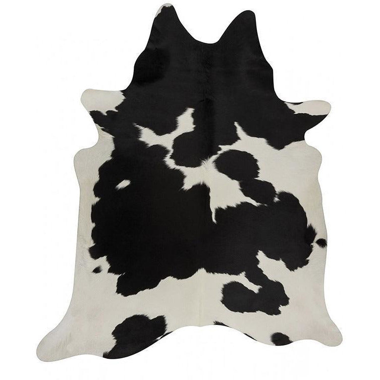 Exquisite Natural Cow Hide Black White 1.7x1.2-Dovetailed &amp; Doublestitched