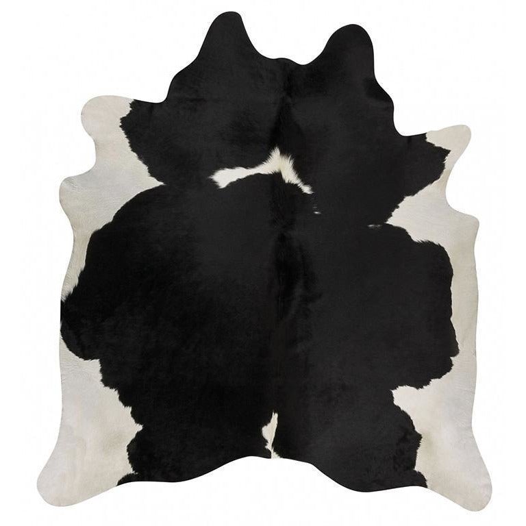 Exquisite Natural Cow Hide Black White 1.7x1.2-Dovetailed &amp; Doublestitched