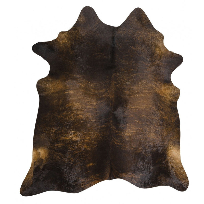 Exquisite Natural Cow Hide Dark Brindle 1.7x1.2-Dovetailed &amp; Doublestitched